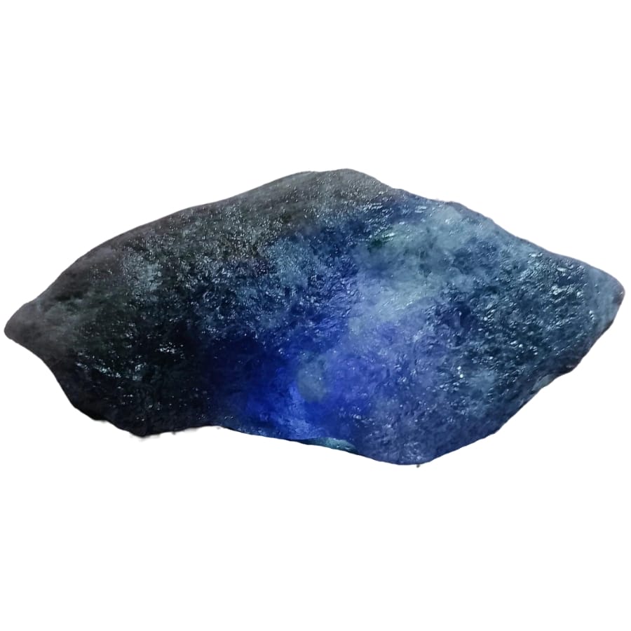 A beautiful radiant blue sapphire crystal