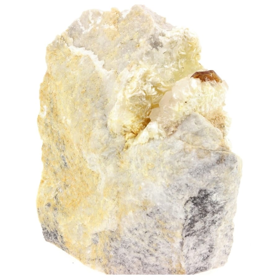 An illuminating yellowish white talc mineral