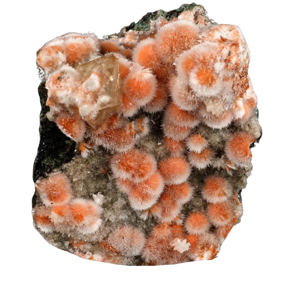 A very rare orange thomsonite specimens