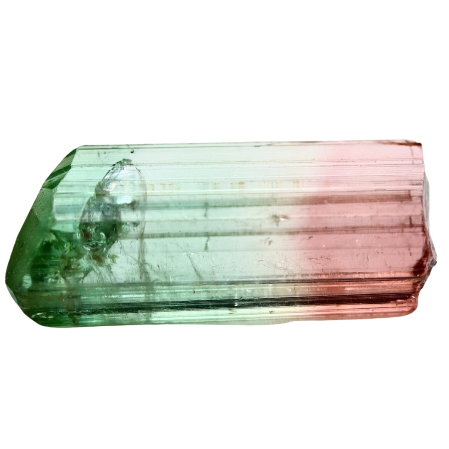 A stunning piece of multicolored tourmaline crystal