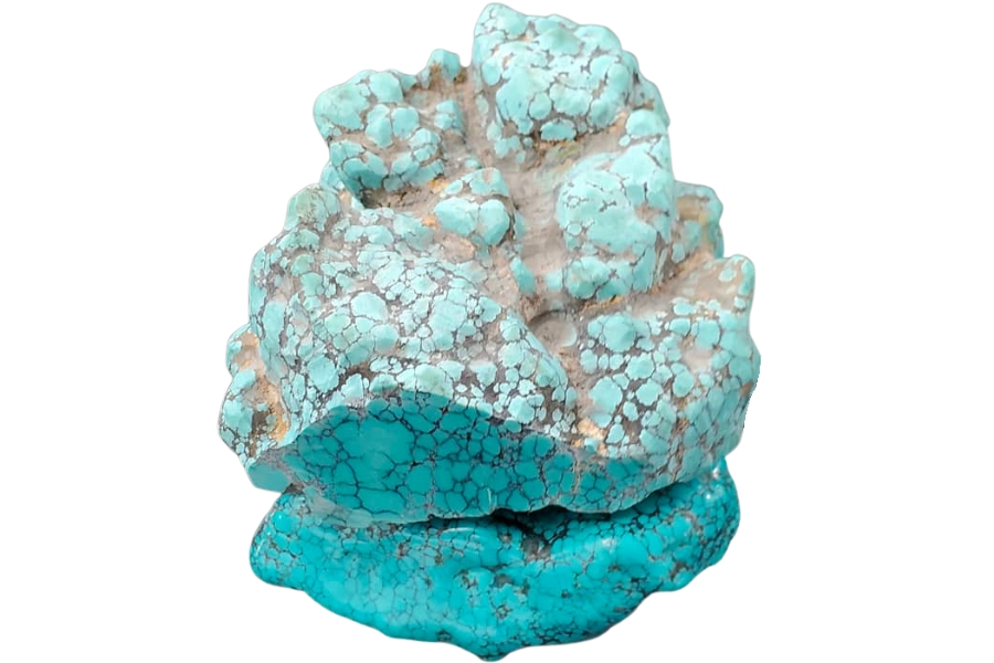 A beautiful, raw, blue-green turquoise