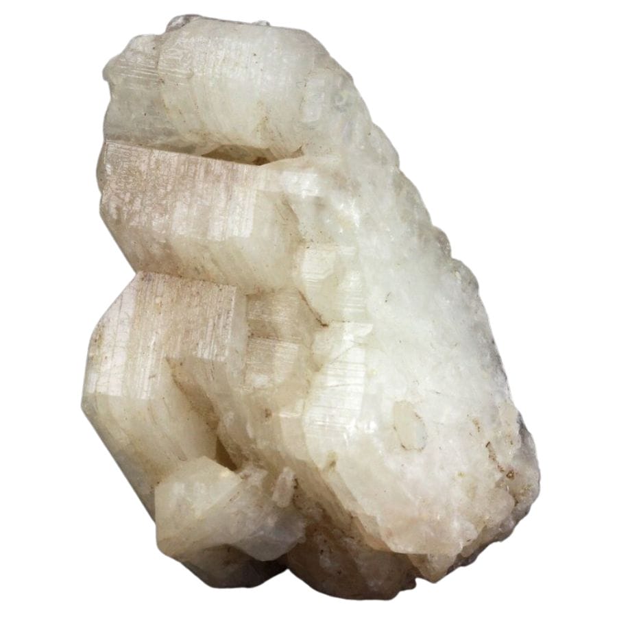 white albite crystal