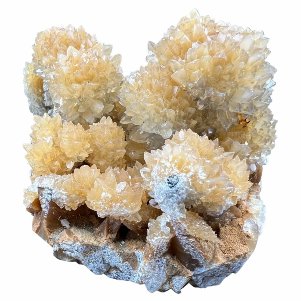 small beige calcite clusters