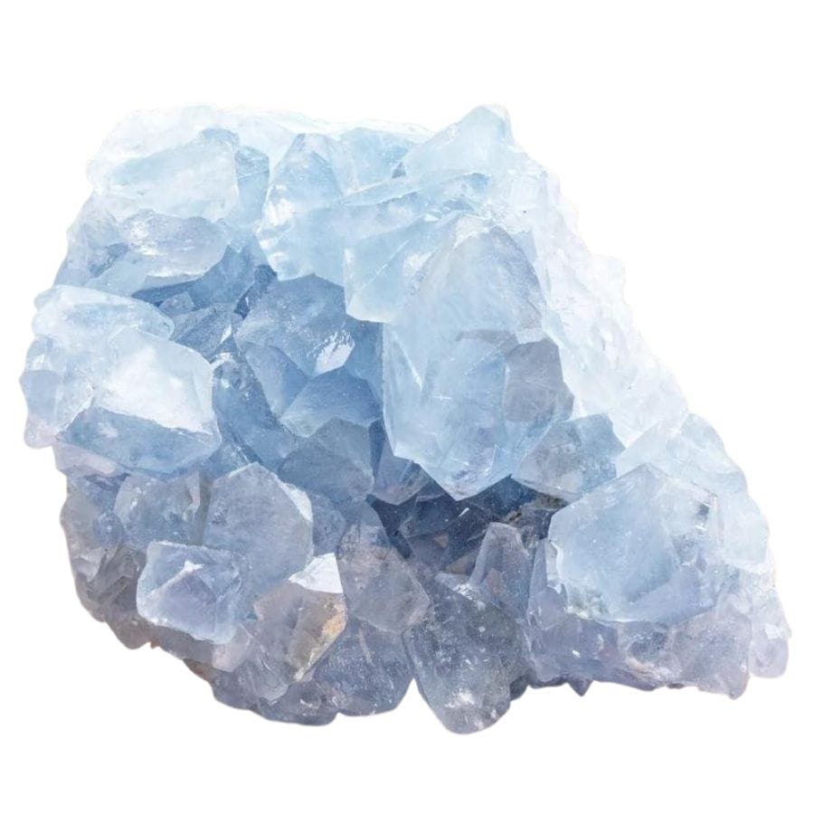 pale blue celestine crystals