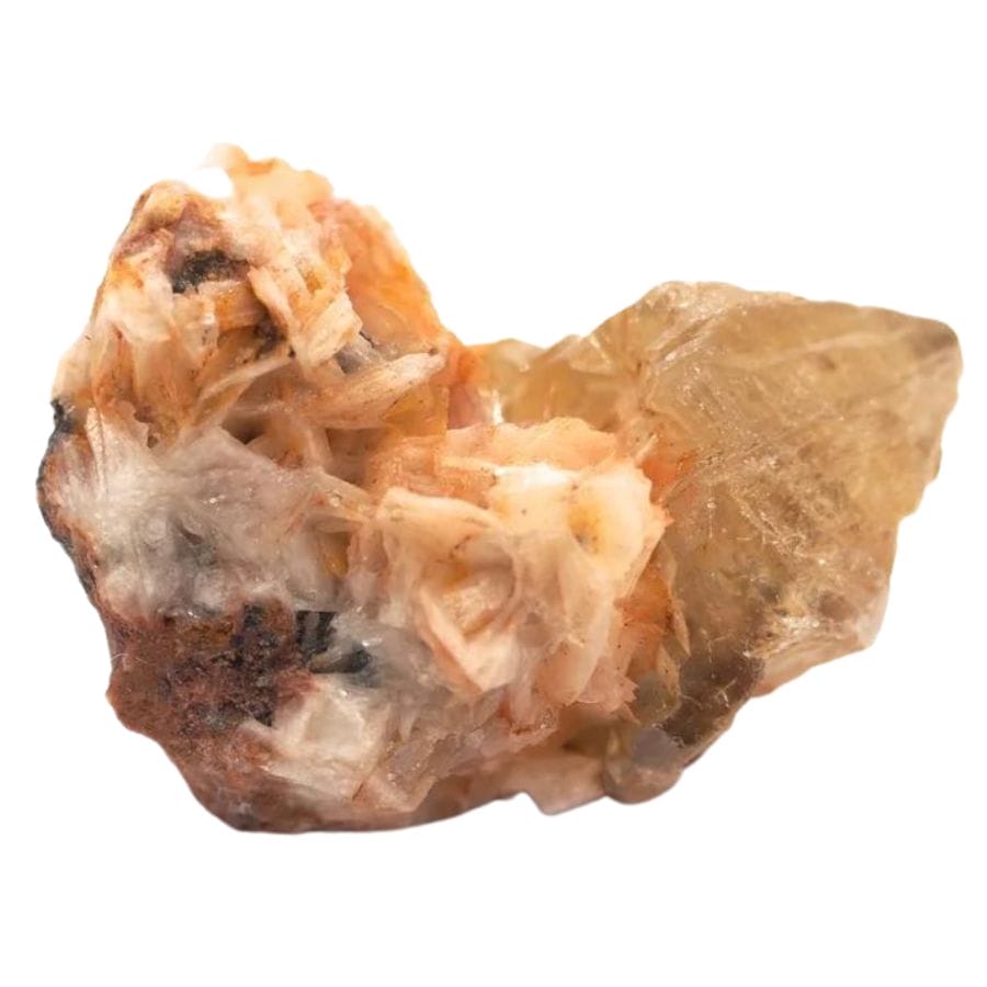 rough orangey cerussite crystal cluster