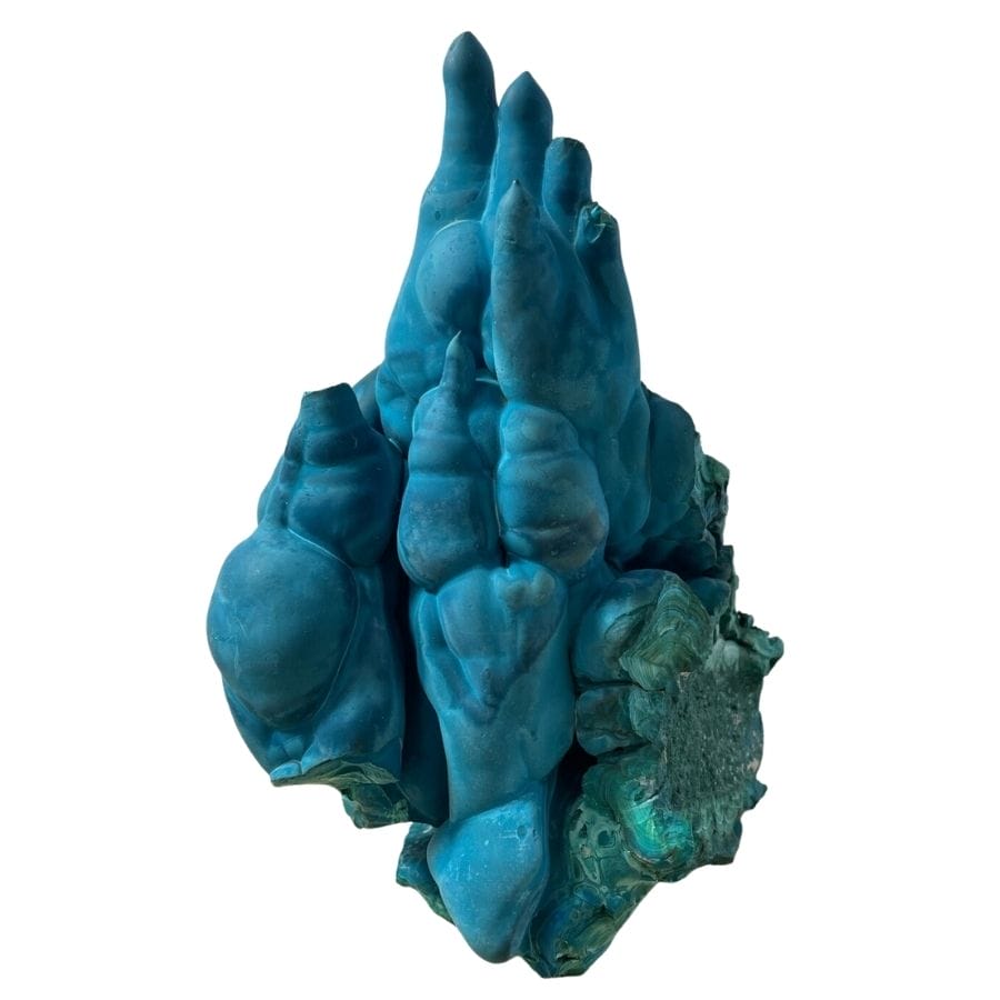 bright blue elongated chrysocolla crystals