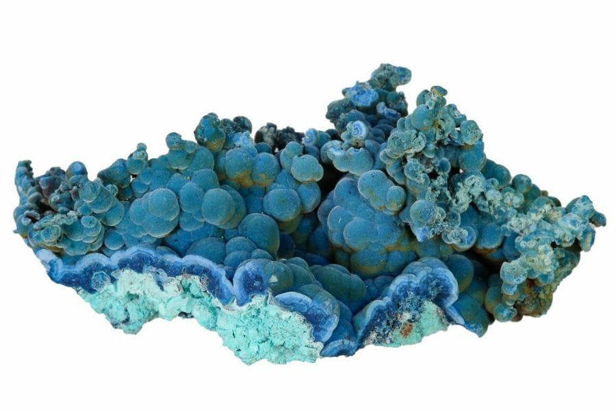 rough blue botryoidal chrysocolla crystals