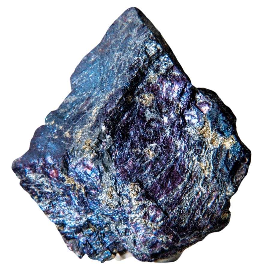 rough deep blue covellite crystal