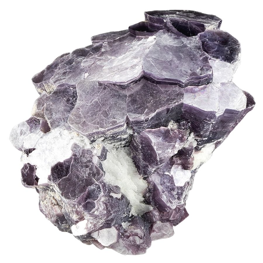 rough purple lepidolite crystal