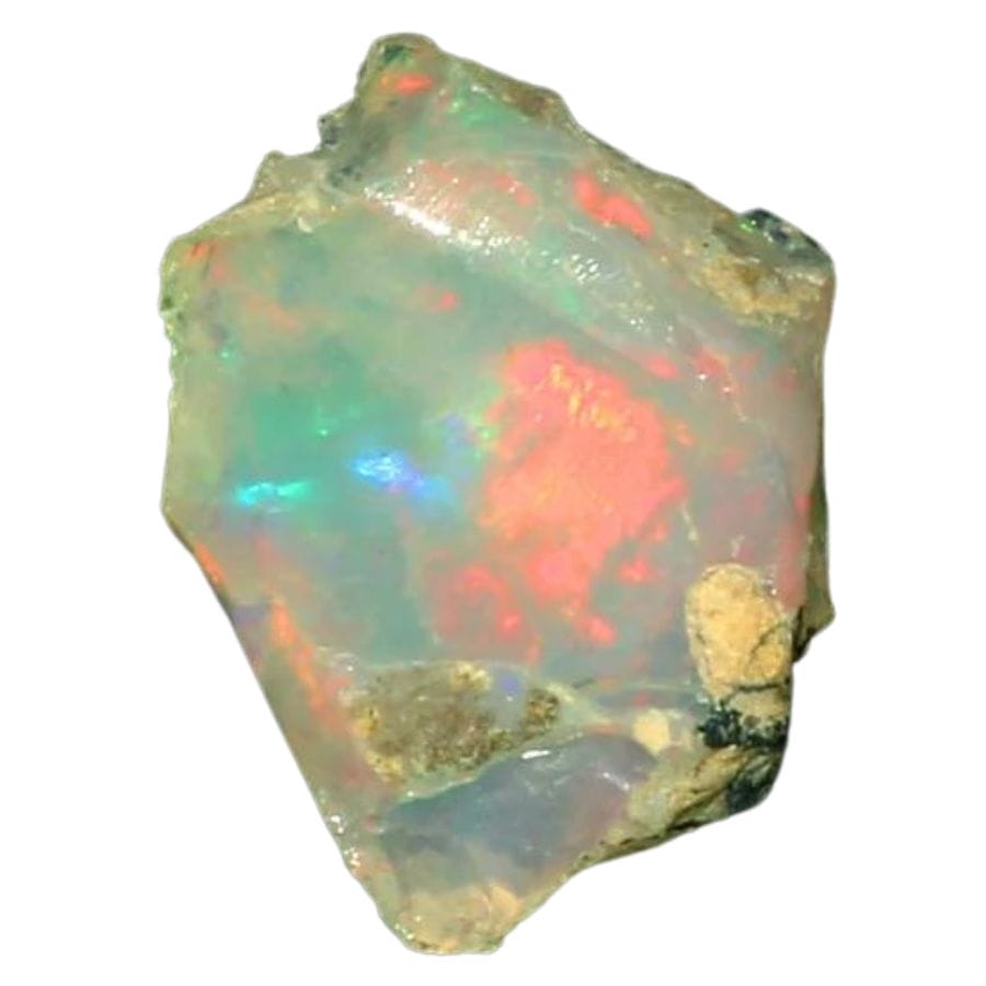 rough opal with blue, green, orange, and yellow play-of-color