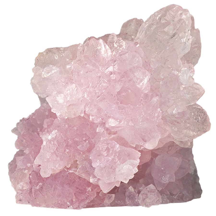 large pink rose quartz crystal