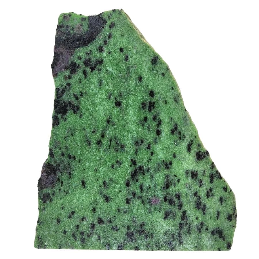 green zoisite with black spots