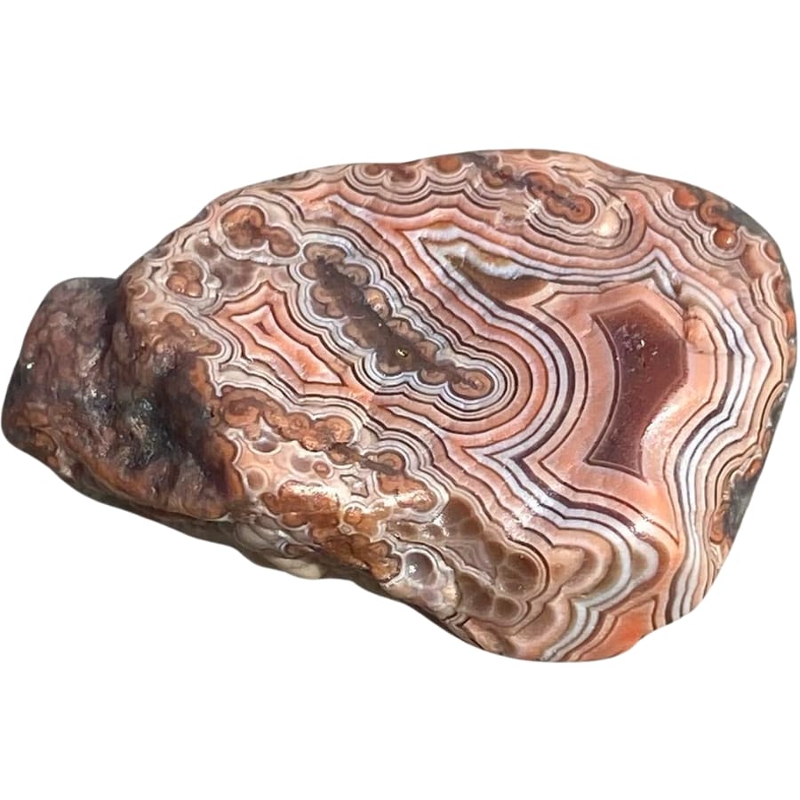 A raw fairburn agate with interesting patterns
