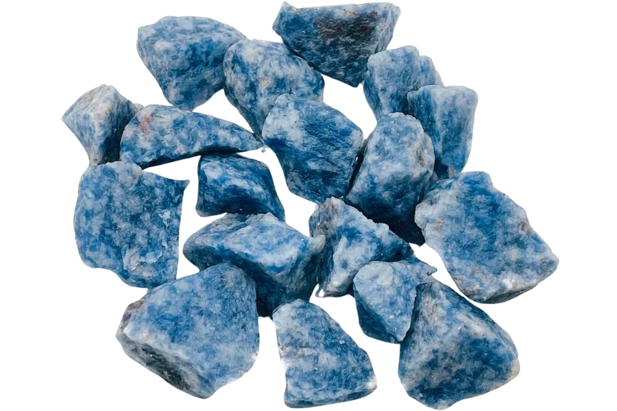 Raw pieces of blue spot jasper