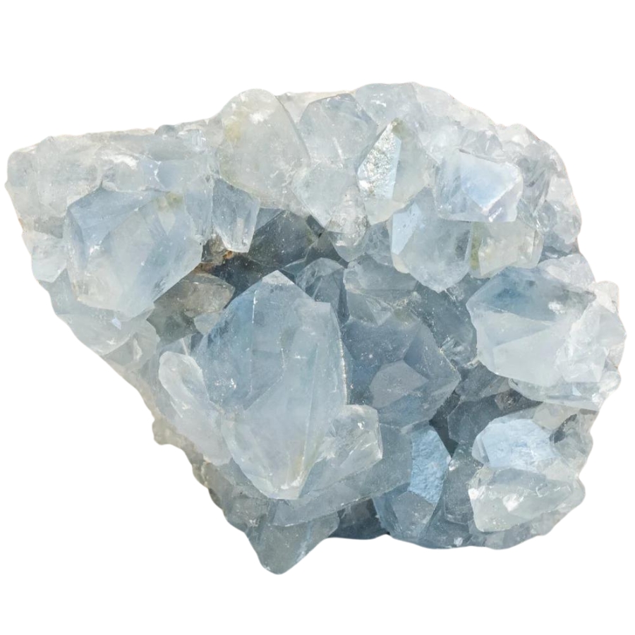 An ethereal celestite crystal with a color like the sky