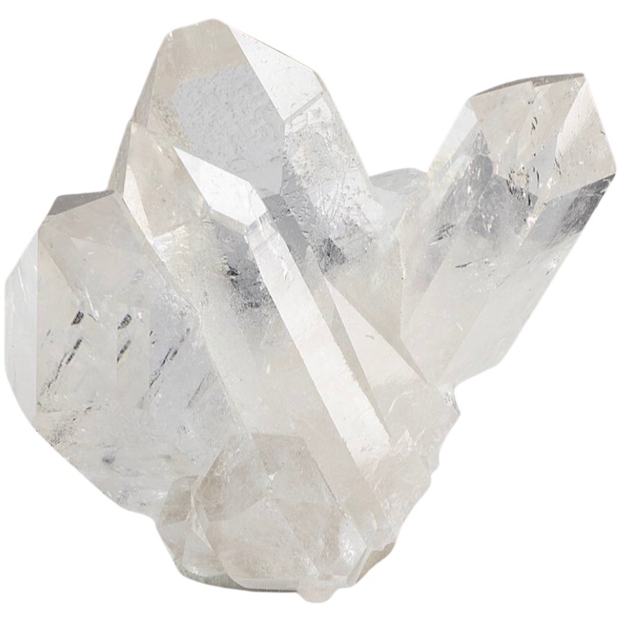 Cluster of beautiful clear quartz crystals