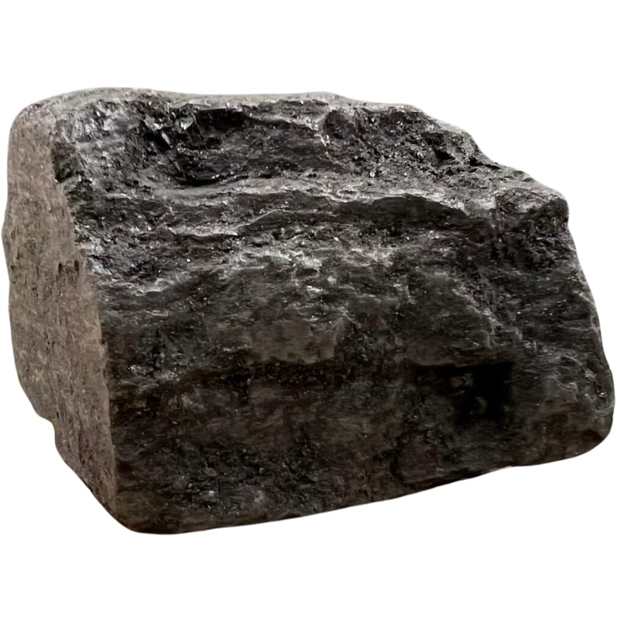 Close-up look at a raw black anthracite coal