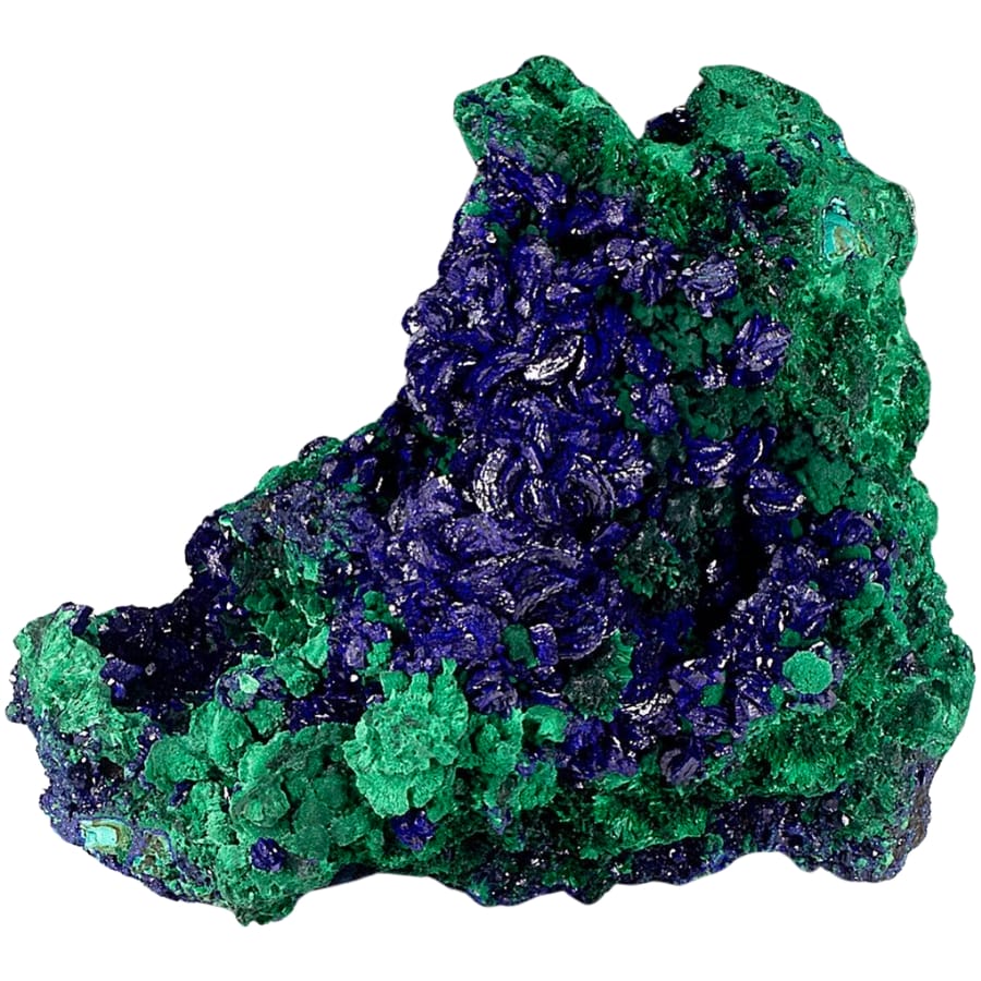 A beautiful mix of royal blue azurite and velvety green malachite