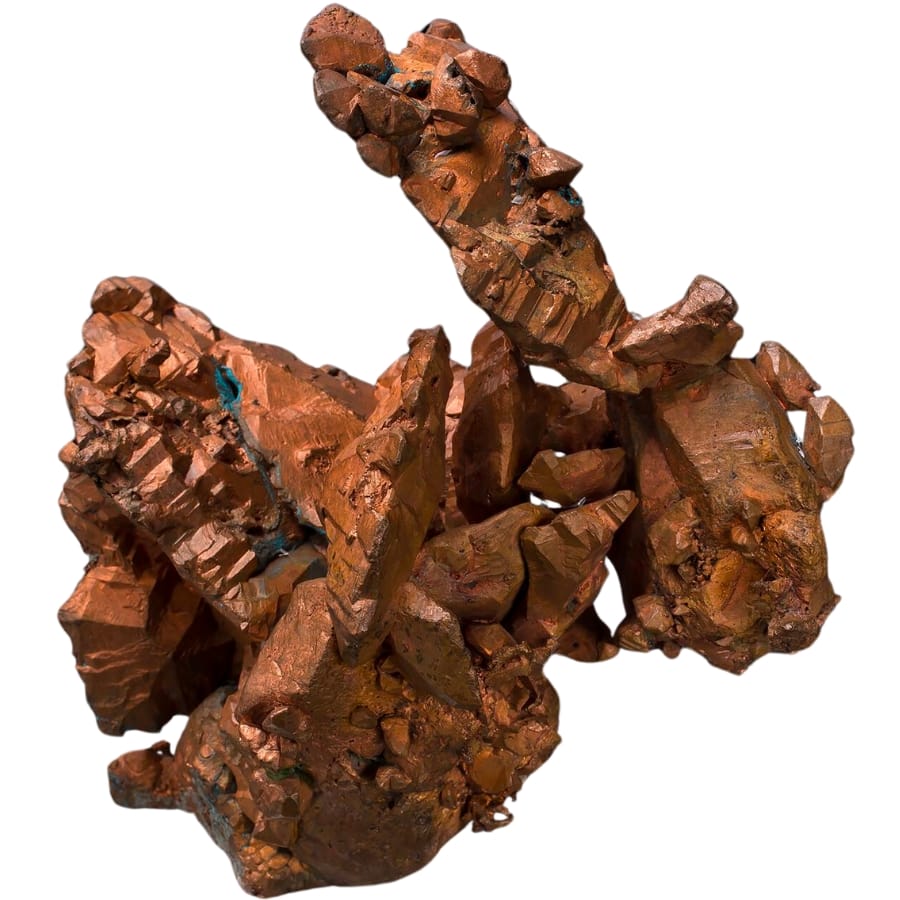 An intricately-shaped raw copper specimen