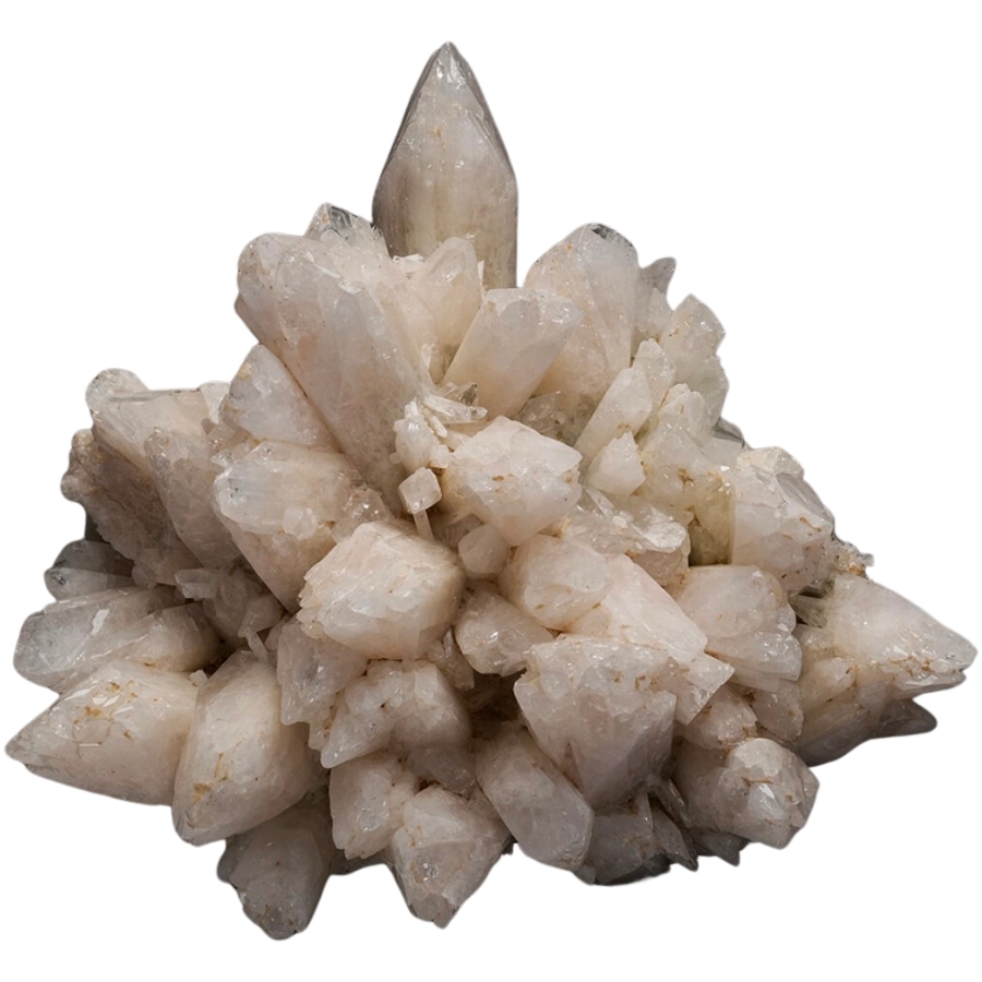 A lustrous spiky cluster of danburite crystals