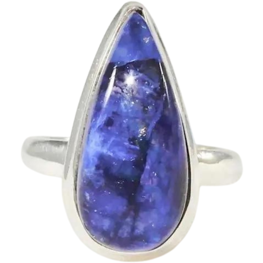 Dyed moonstone ring