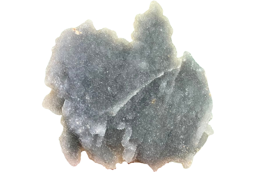 Sparkling grey chalcedony crystals