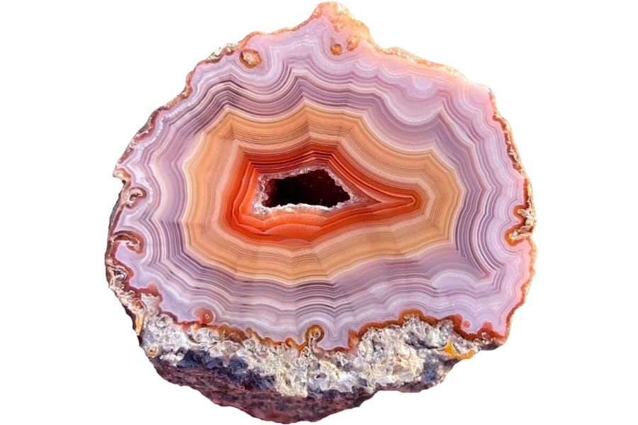 A beautiful Laguna agate with thinly-spaced banding