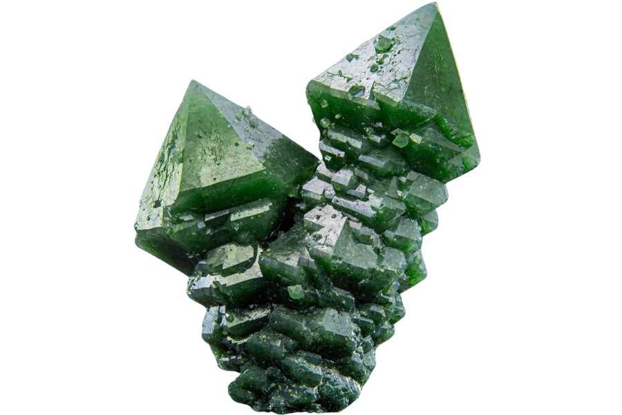 Green quartz with fine hedenbergite inclusions