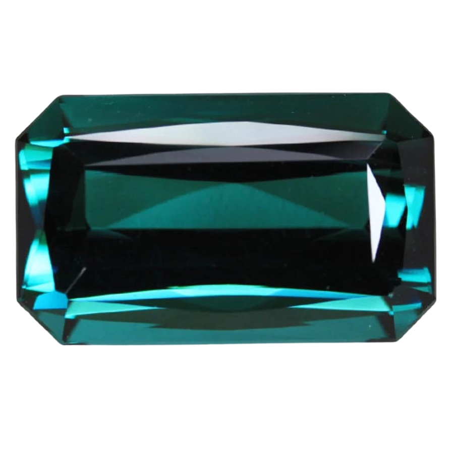 A magnificent polished and cut indicolite gemstone