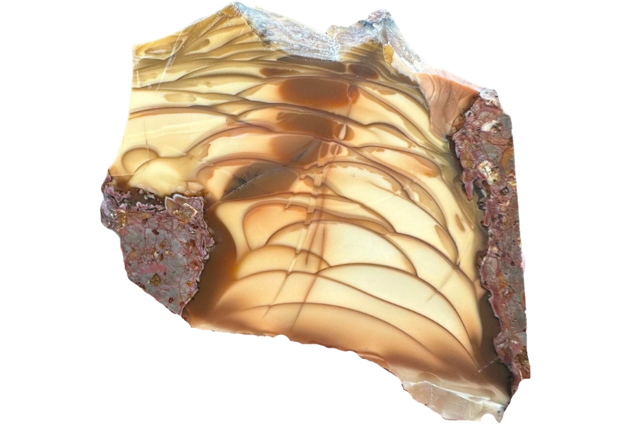 A raw bruneau jasper with interesting concave patterns 