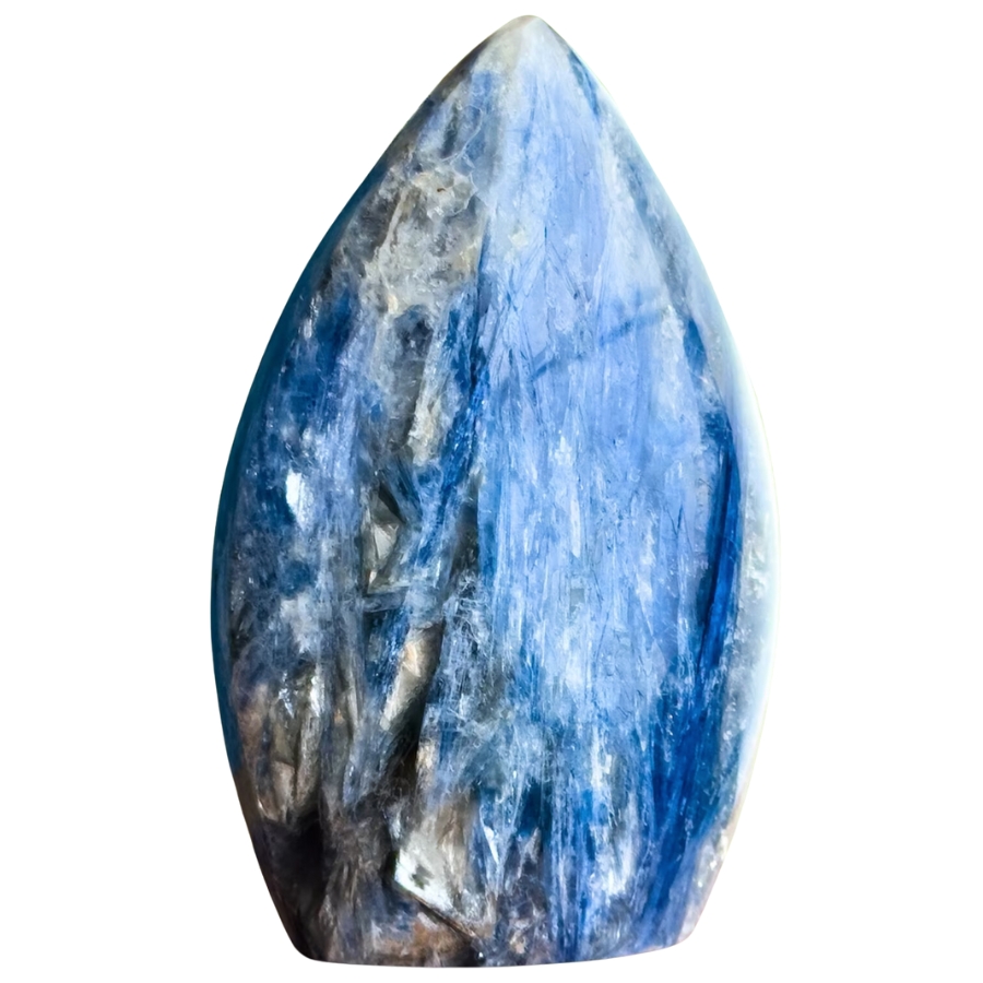 A stunning polished kyanite crystal centerpiece