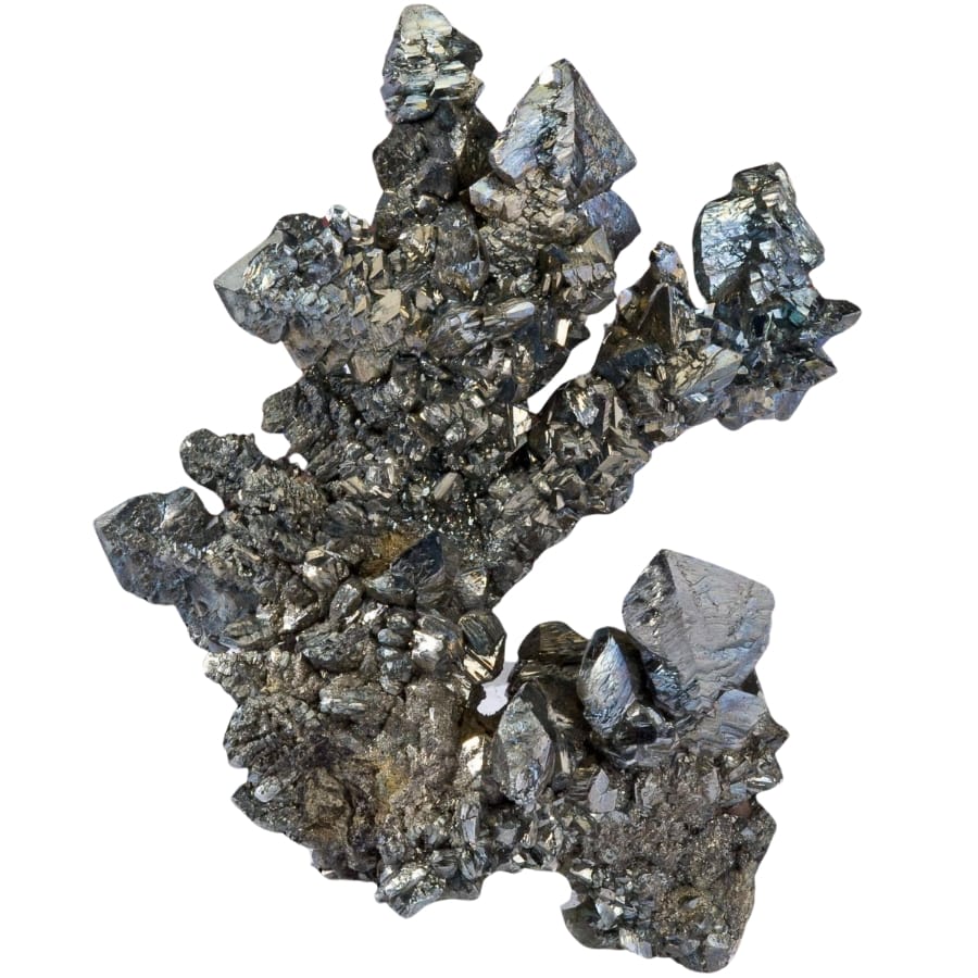 Intricately-shaped marcasite specimen with metallic shine