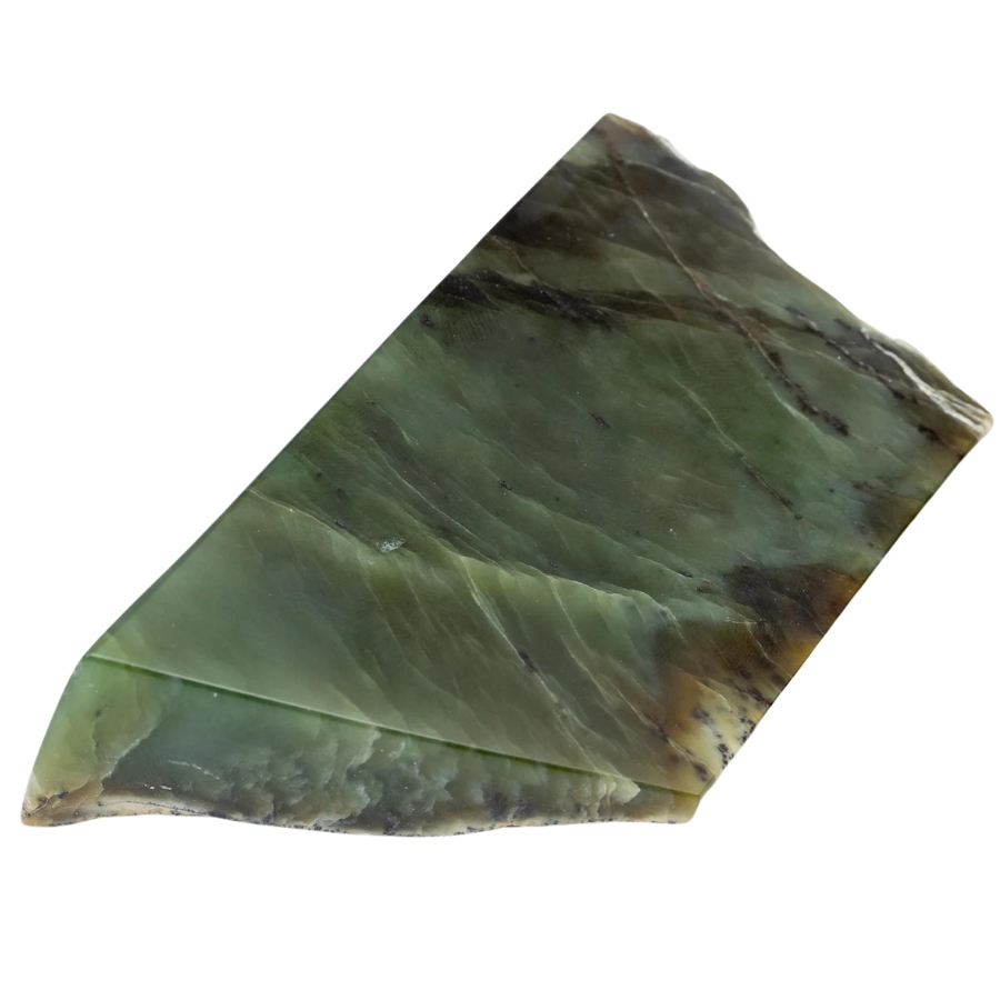 A stunning polished jade with a smooth surface