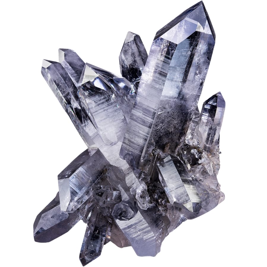 Beautiful crystals of clear quartz