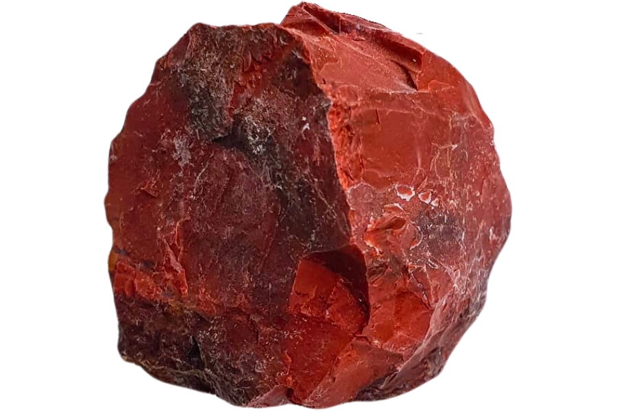 An incredible raw red jasper with subtle variations in hue