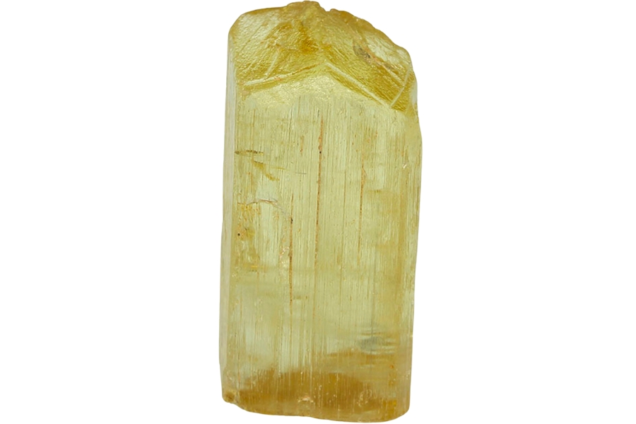 A single scapolite crystal in light yellow hue