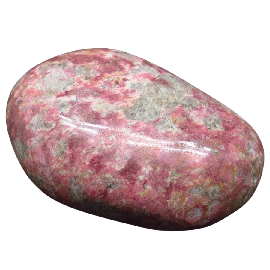 A wonderful tumbled thulite crystal with unique surface patterns
