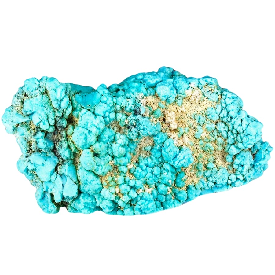 Cluster of blue turquoise on a matrix