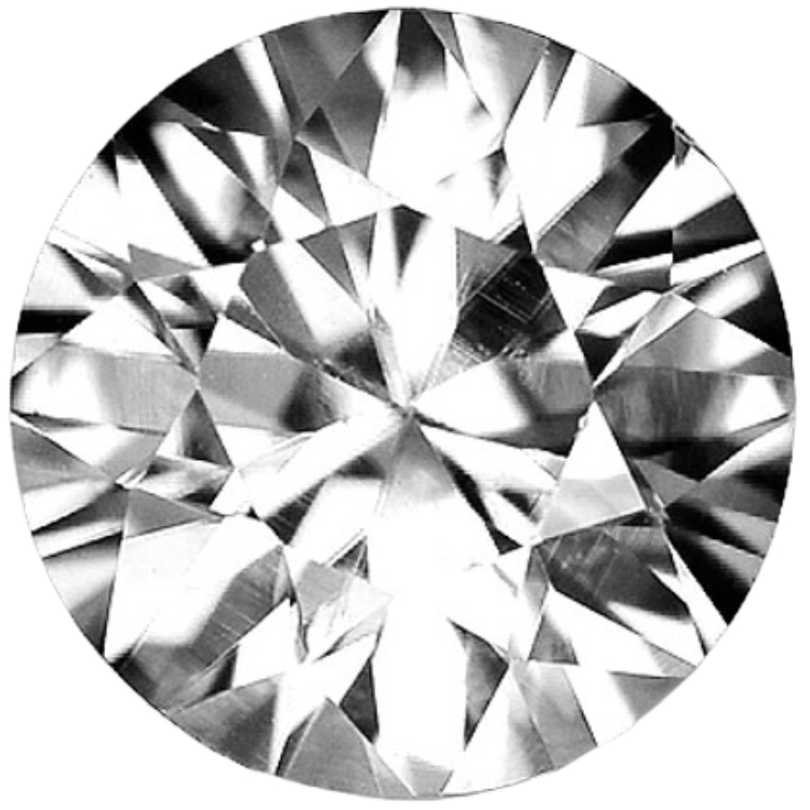 A round polished brilliant zircon