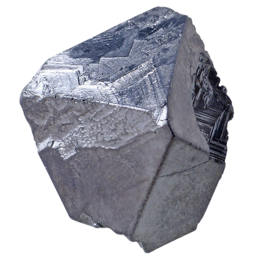 dark silver cubic alabandite crystal