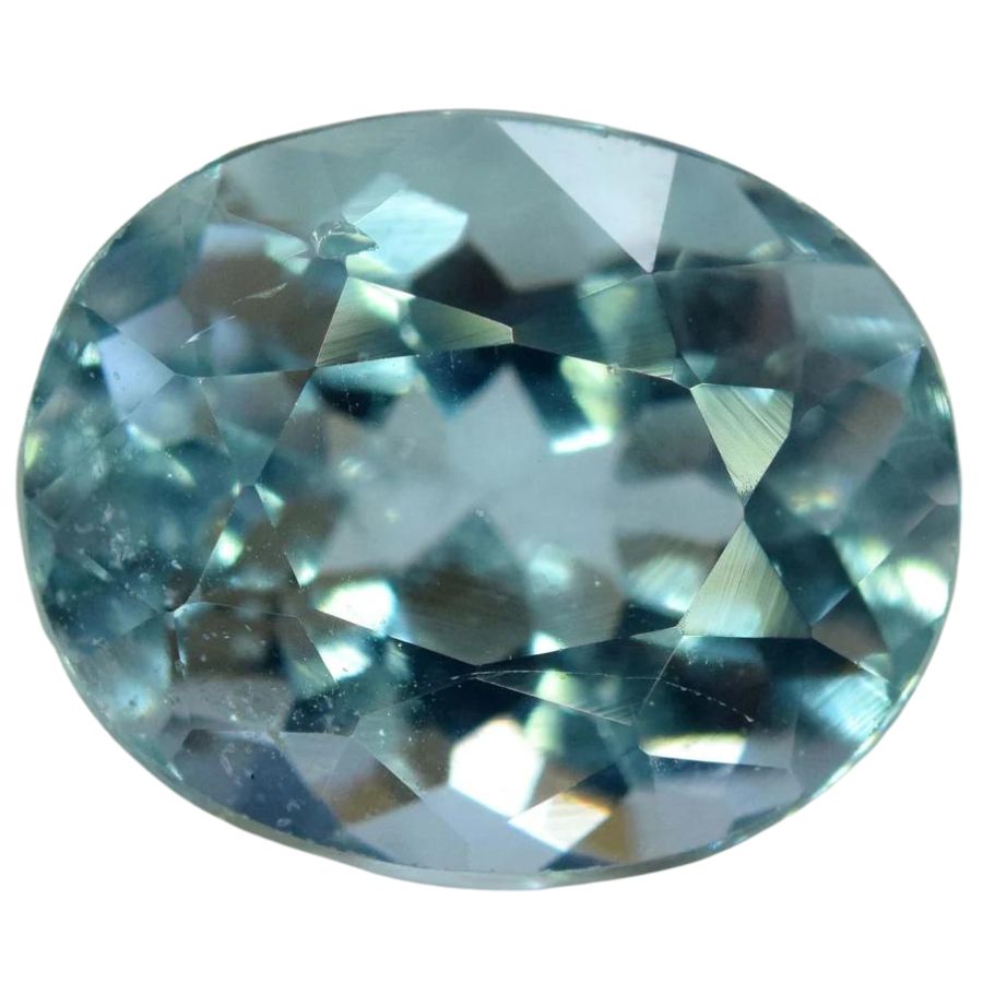 greenish blue oval cut aquamarine