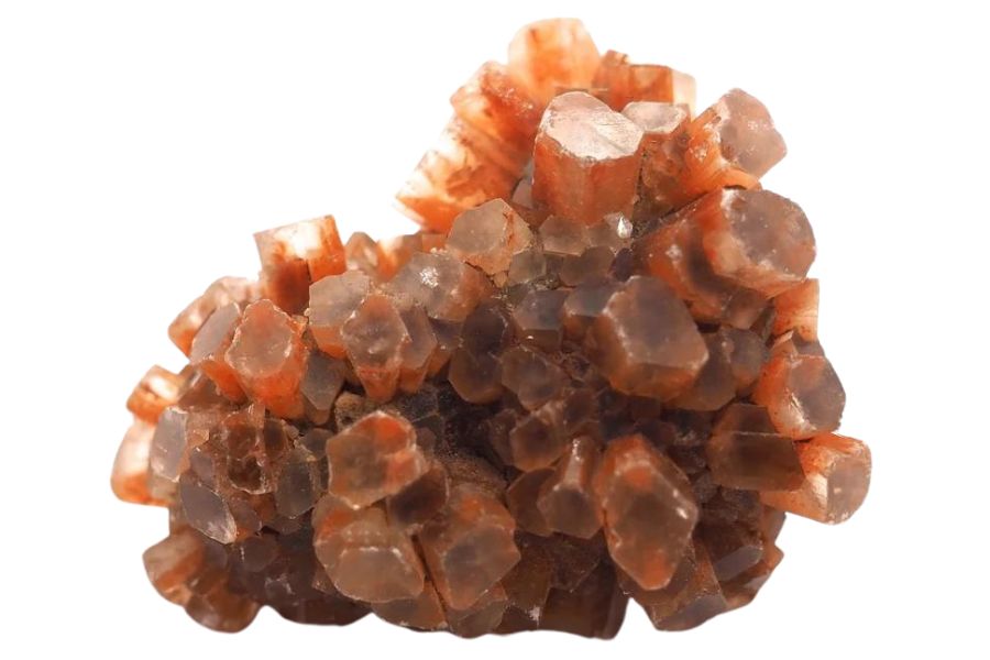 brown aragonite crystal cluster