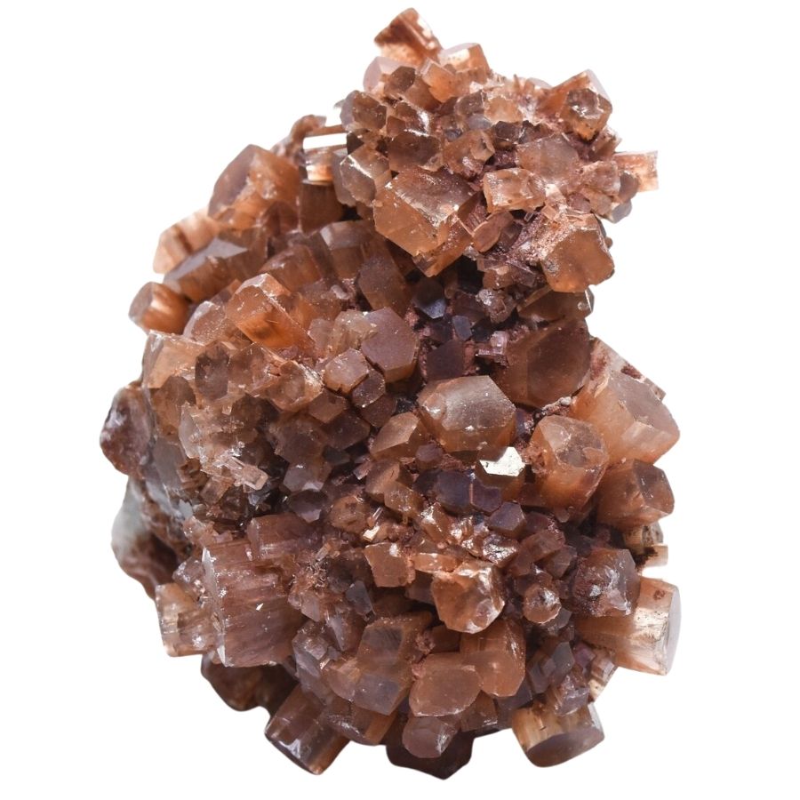 brown aragonite crystal cluster