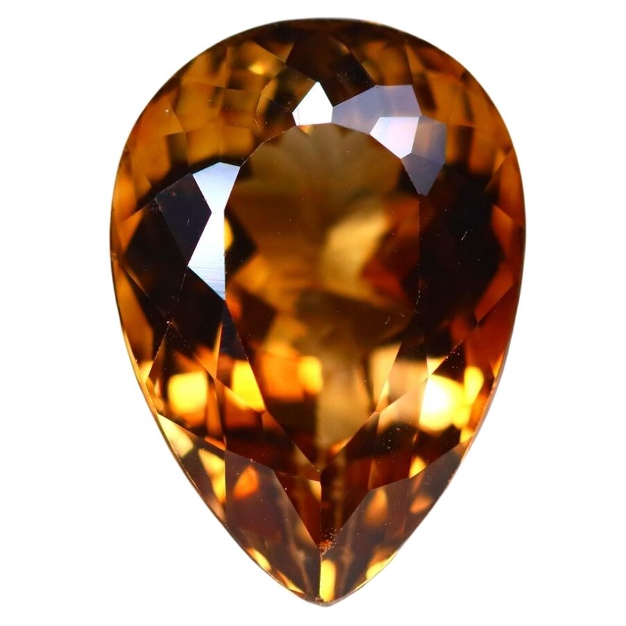 pear cut brown topaz