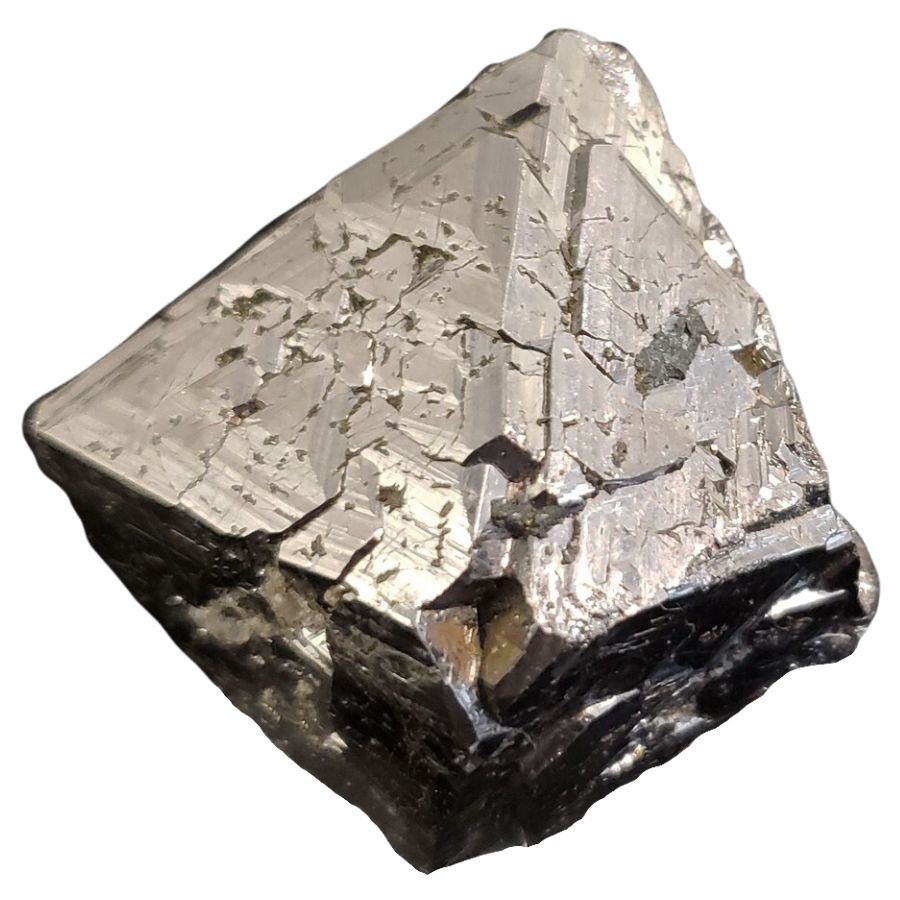 light silver cubic carrollite crystal