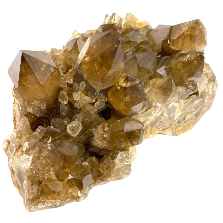 dark yellow citrine crystals