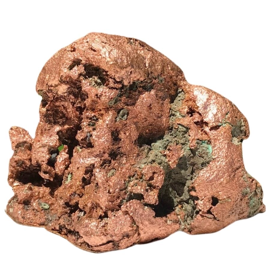 massive brown copper nugget