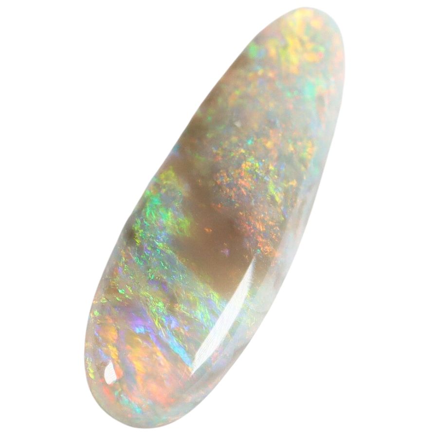 elongated oval crystal opal cabochon