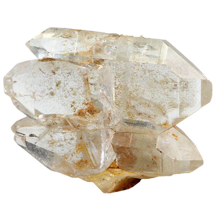 transparent and colorless Faden quartz crystals