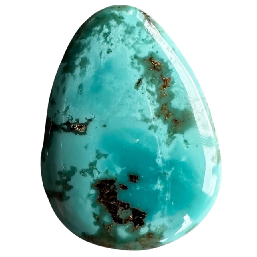 pear-shaped Fox turquoise cabochon